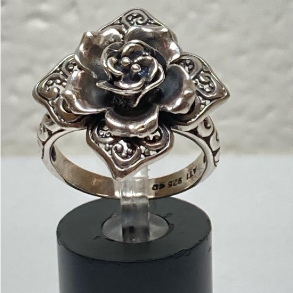 ATI Jewelry - VTG ATI 3D flower - sterling silver 925 size 9-9.25